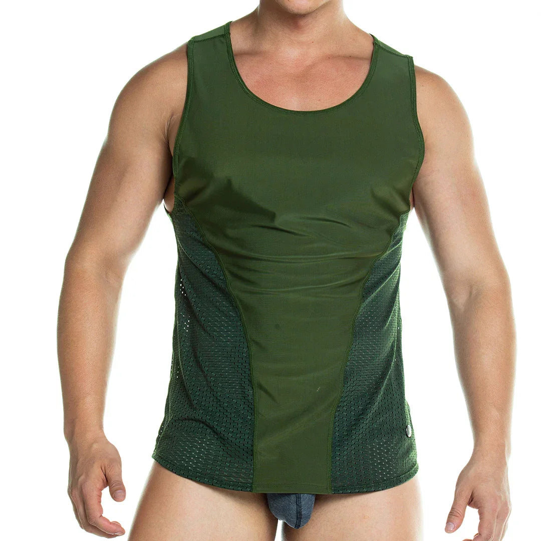 Prudence Green Tank by Gigo Underwear