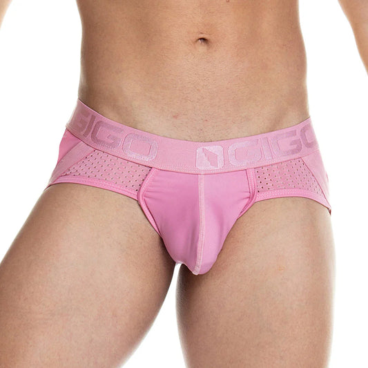 Prudence Nude Brief Jockstrap front view by Gigo Underwear
