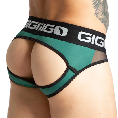 Purity Green Brief Jock on model by Gigo Underwear