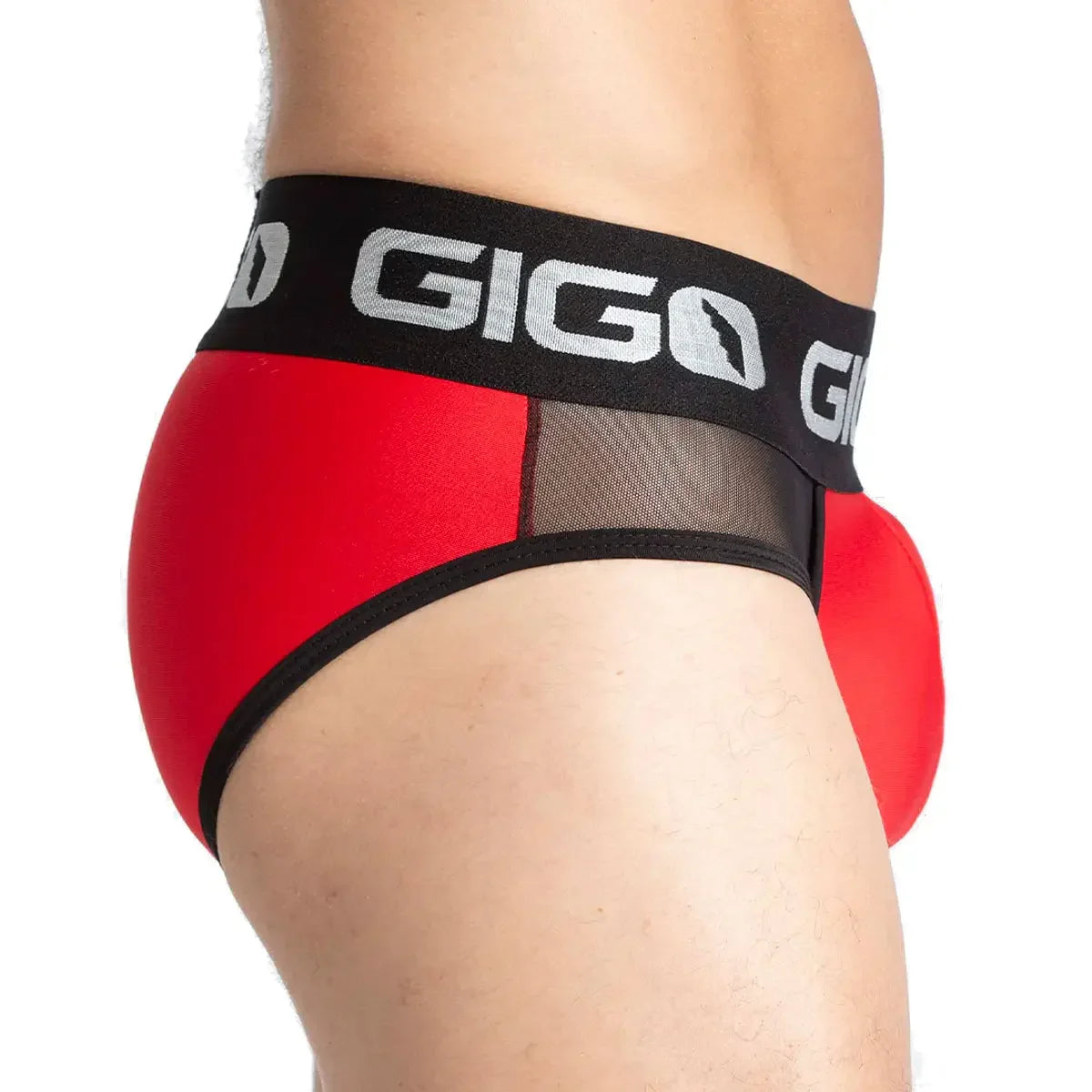 Purity Red Brief back view by Gigo Underwear
