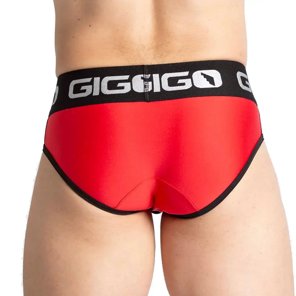 Purity Red Brief on model by Gigo Underwear