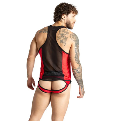 Purity Red Tank back view by Gigo Underwear