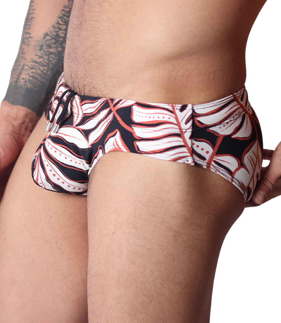 Prisma Black Swim Brief front view by Gigo Underwear