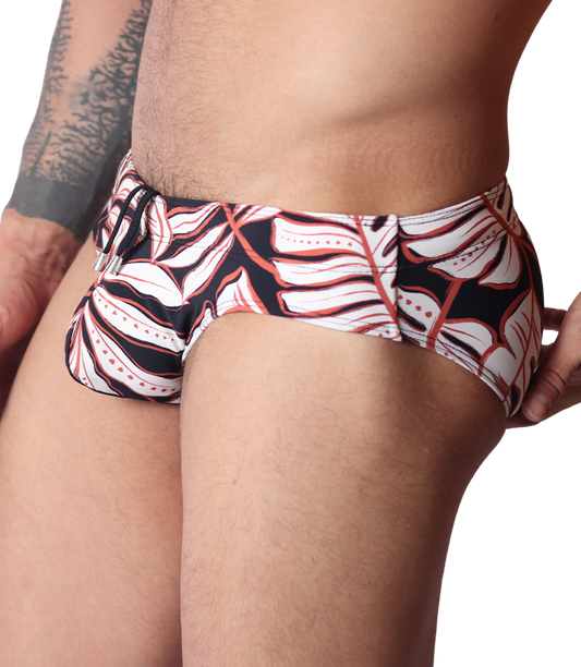 Prisma Black Swim Brief front view by Gigo Underwear