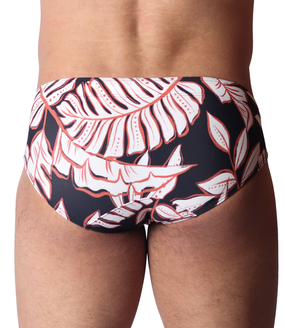 Prisma Black Swim Brief back view by Gigo Underwear