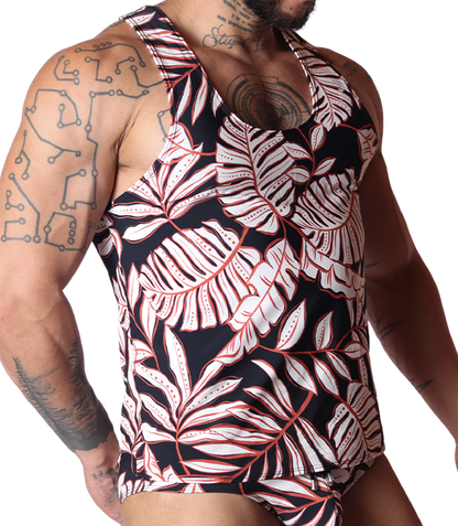 Prisma Black Tank front view by Gigo Underwear