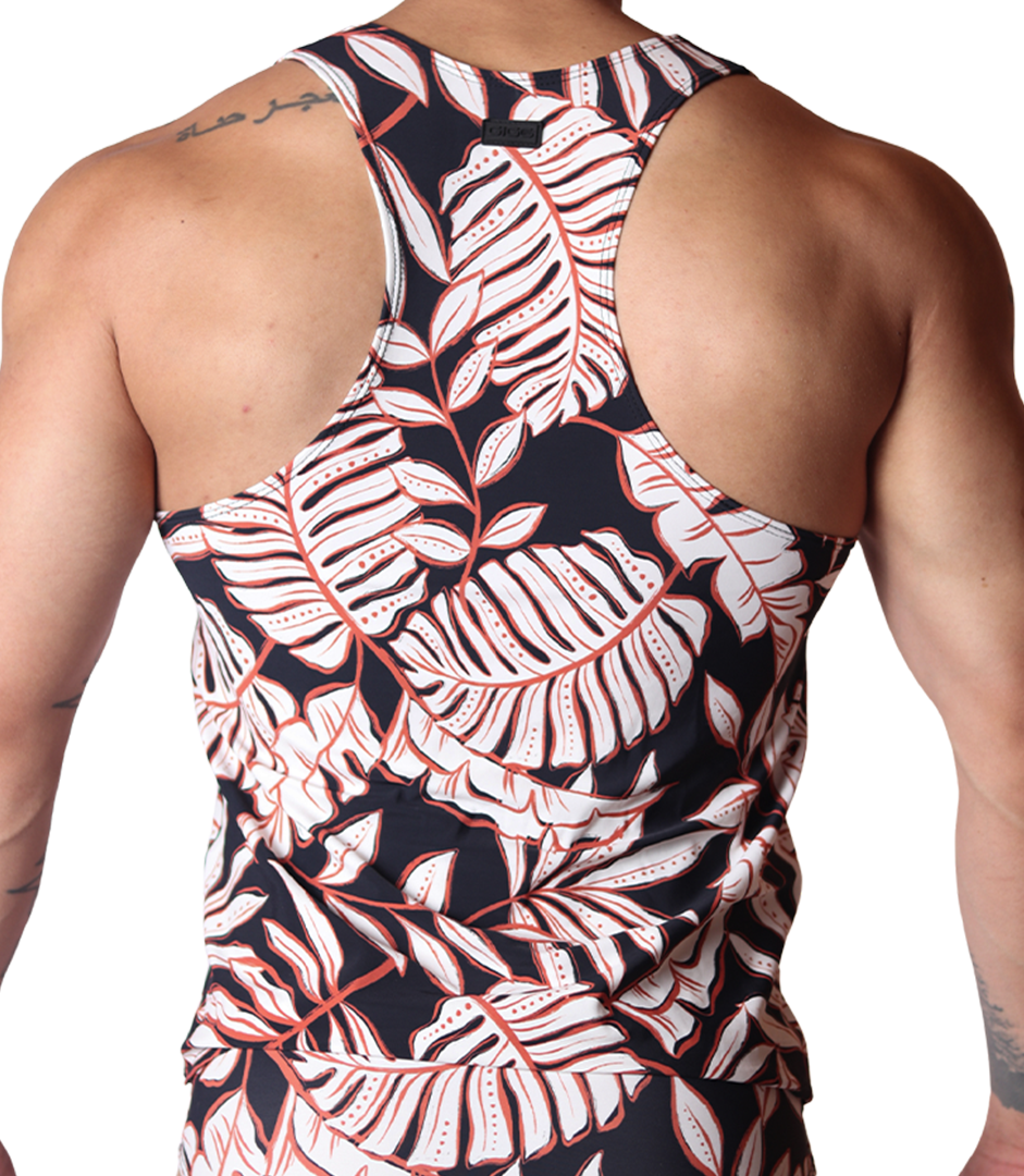 Prisma Black Tank back view by Gigo Underwear