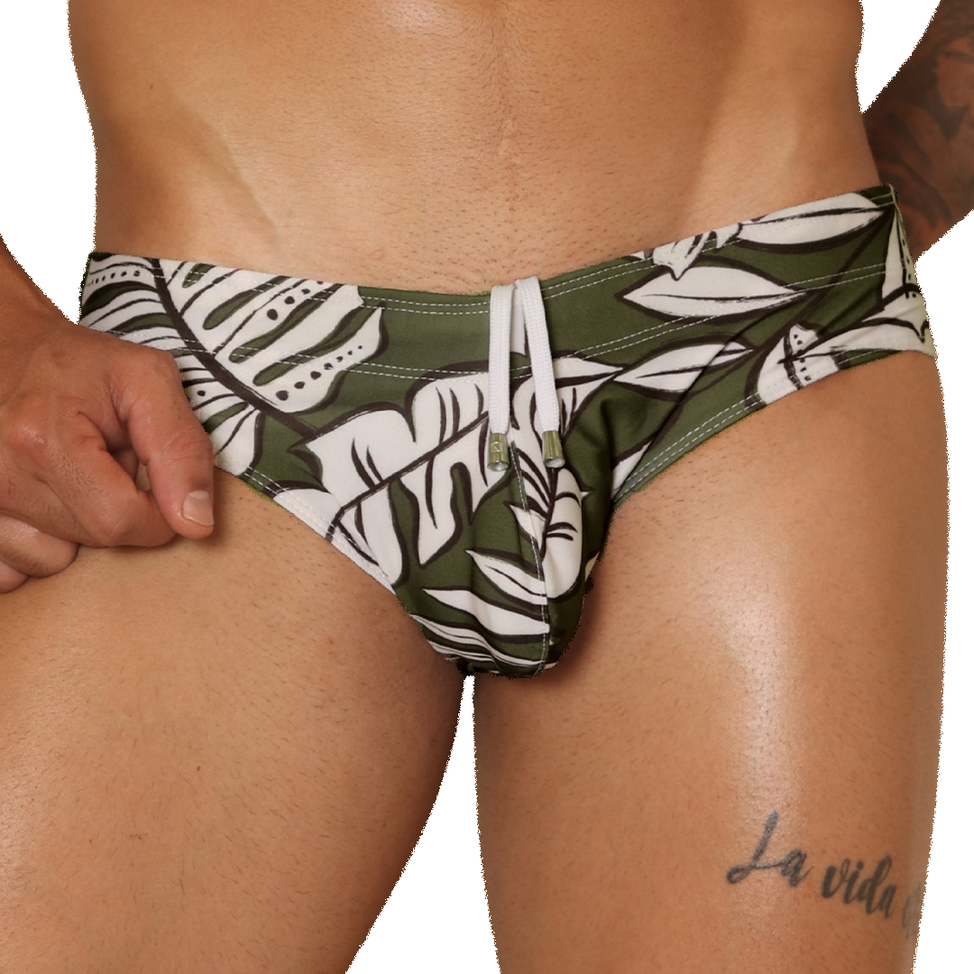 Prisma Green Swim Brief by Gigo Underwear