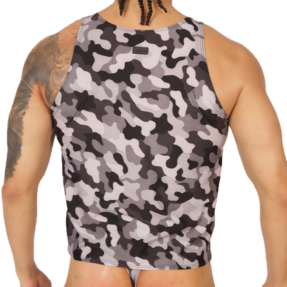 RANK CAMOUFLAGED TANK - Men's Sports Tank Top in Trendy Colors