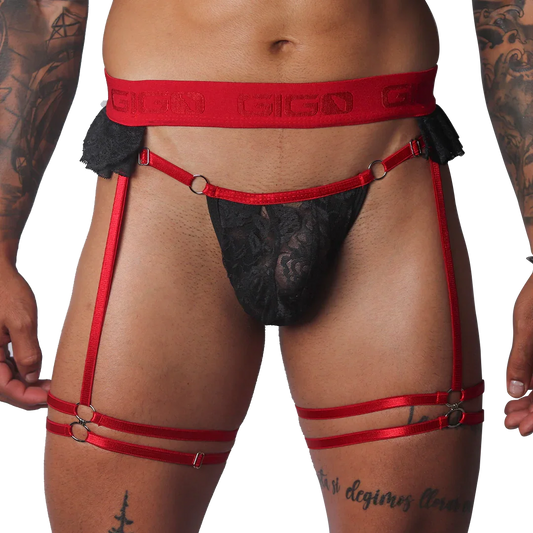 Romantic Black Gelbert Belt by Gigo Underwear