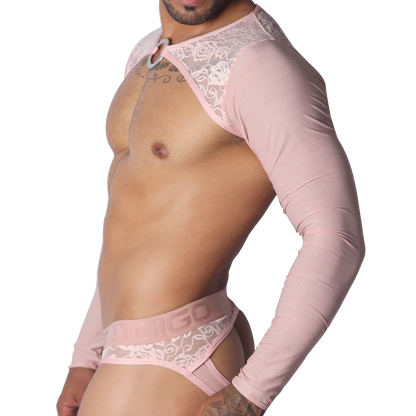 Romantic Pink Harness front view by Gigo Underwear