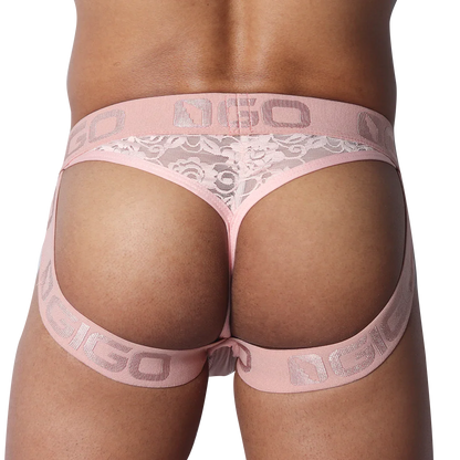 Romantic Pink Jock Thong back view by Gigo Underwear