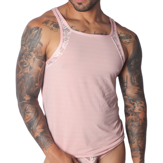 Romantic Pink Tank by Gigo Underwear