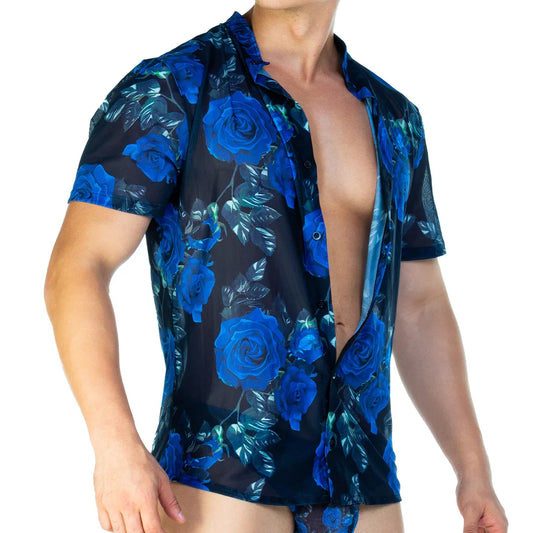 Rose Blue Shirt by Gigo Underwear