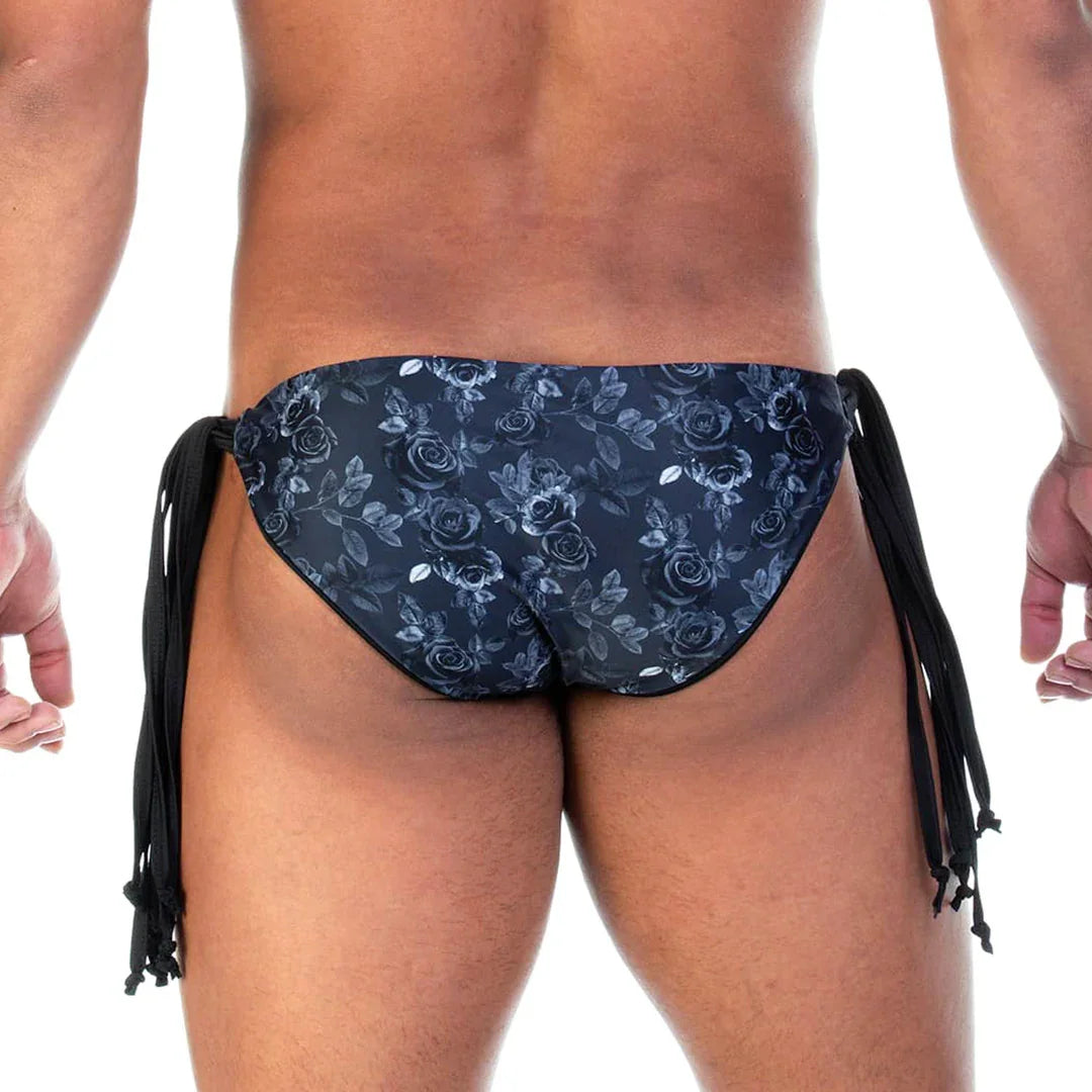 Rose Black Swim Brief by Gigo Underwear