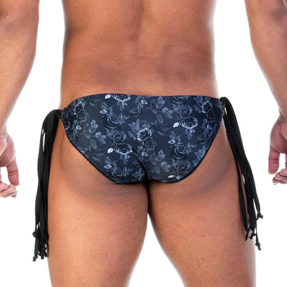 Rose Black Swim Brief by Gigo Underwear