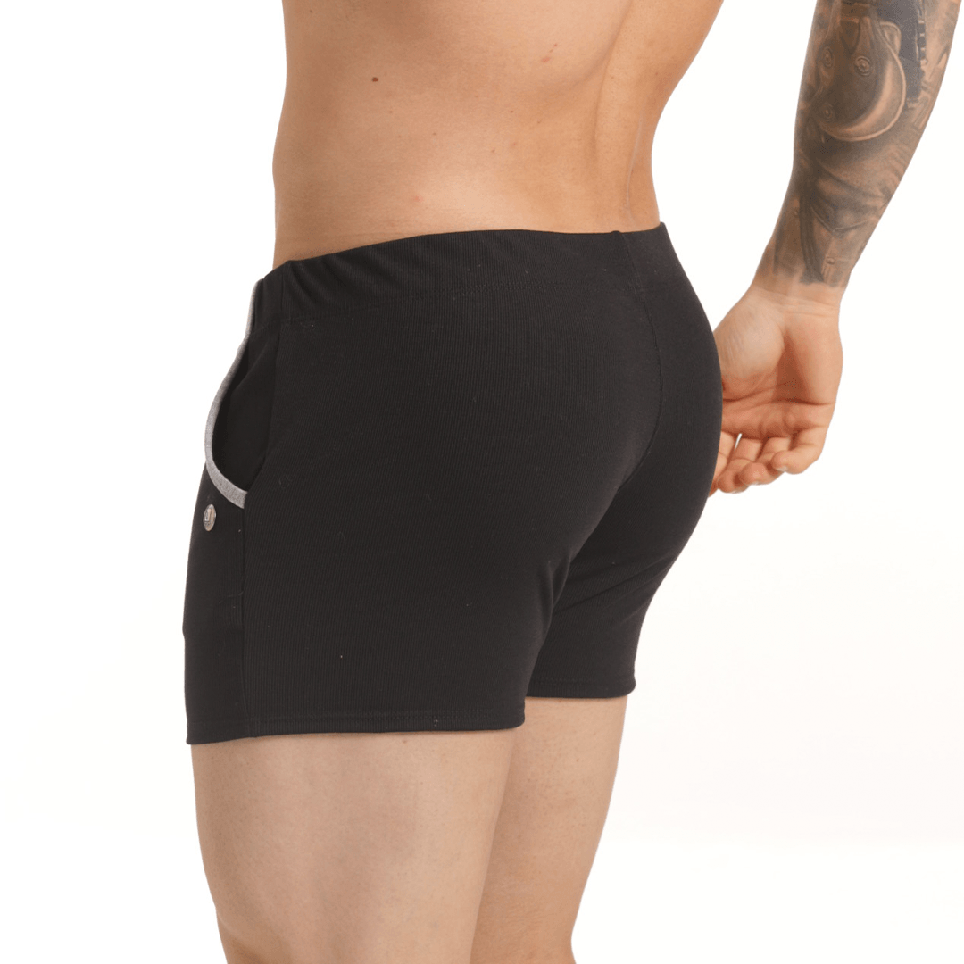 SCANALING BLACK SHORT - Gigo Underwear & MensWear