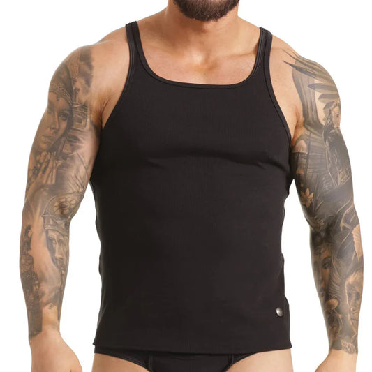 Scanaling Black Tank front view by Gigo Underwear