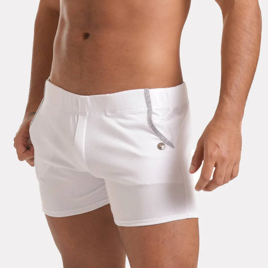 Scanaling White Short front view by Gigo Underwear