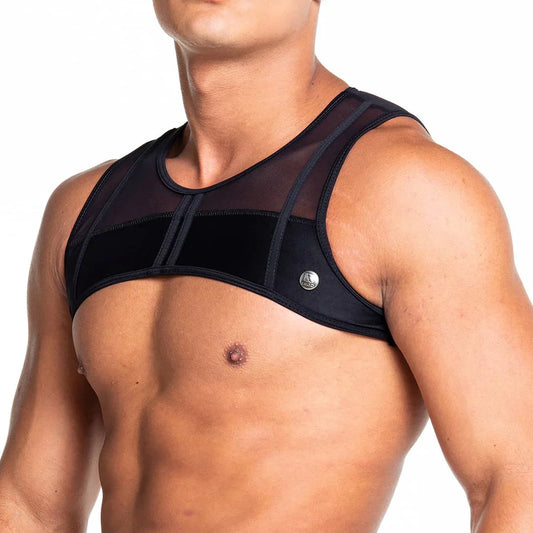Skin Black Harness front view by Gigo Underwear