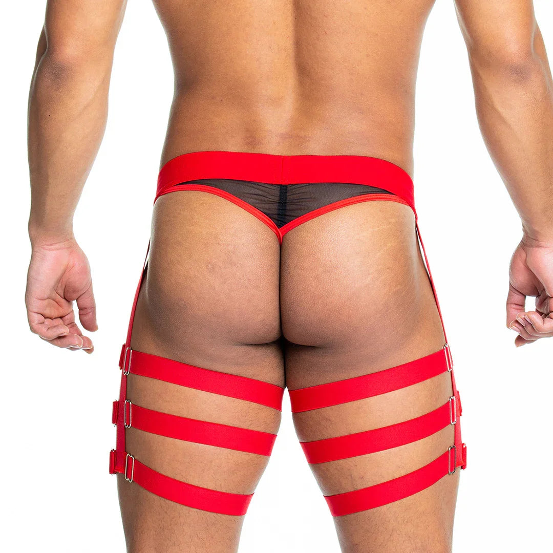 Skin Red Gelbert Belt back view by Gigo Underwear