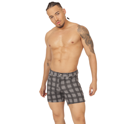 SOCIAL GRAY SHORT - Men's Fetish Bodywear with Sexy Details