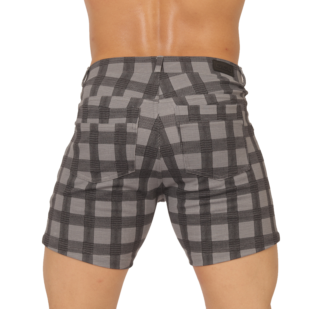 SOCIAL GRAY SHORT - Men's Fetish Bodywear with Sexy Details