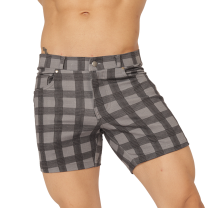 SOCIAL GRAY SHORT - Men's Fetish Bodywear with Sexy Details