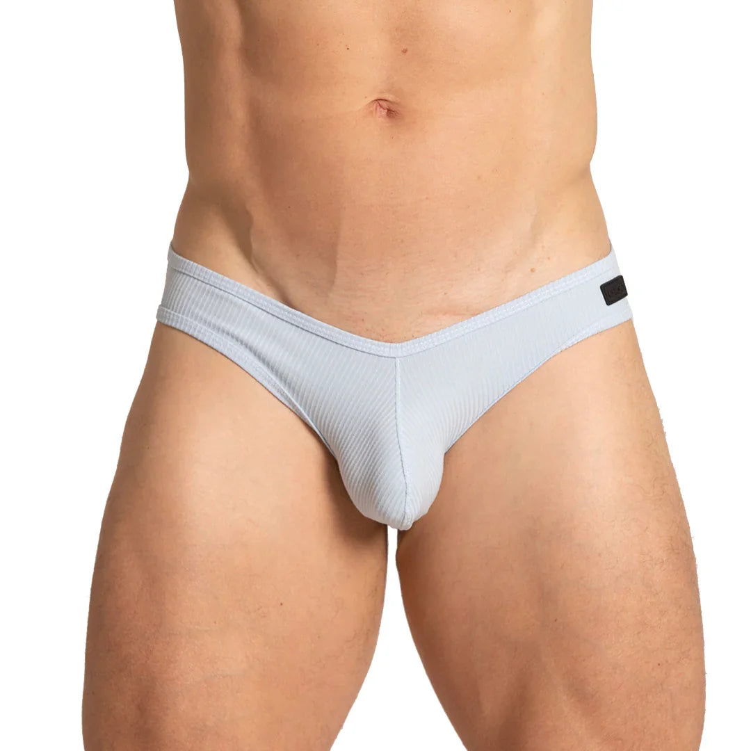 Soft Blue Brief front view by Gigo Underwear