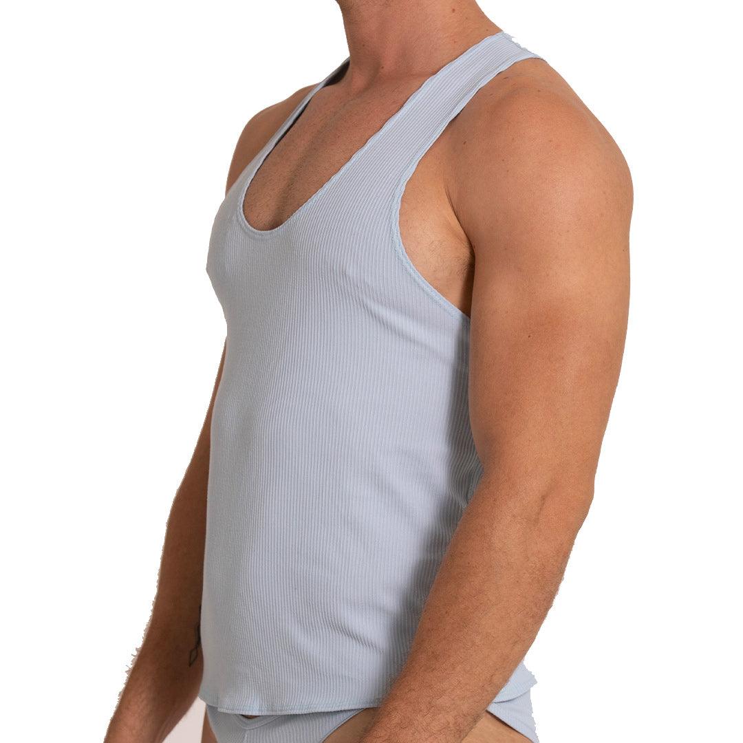 SOFT BLUE TANK - Gigo Underwear & MensWear