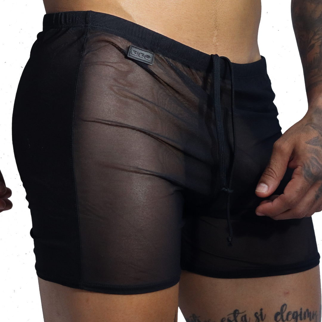 Spectrum Black Hot Shorts front view by Gigo Underwear