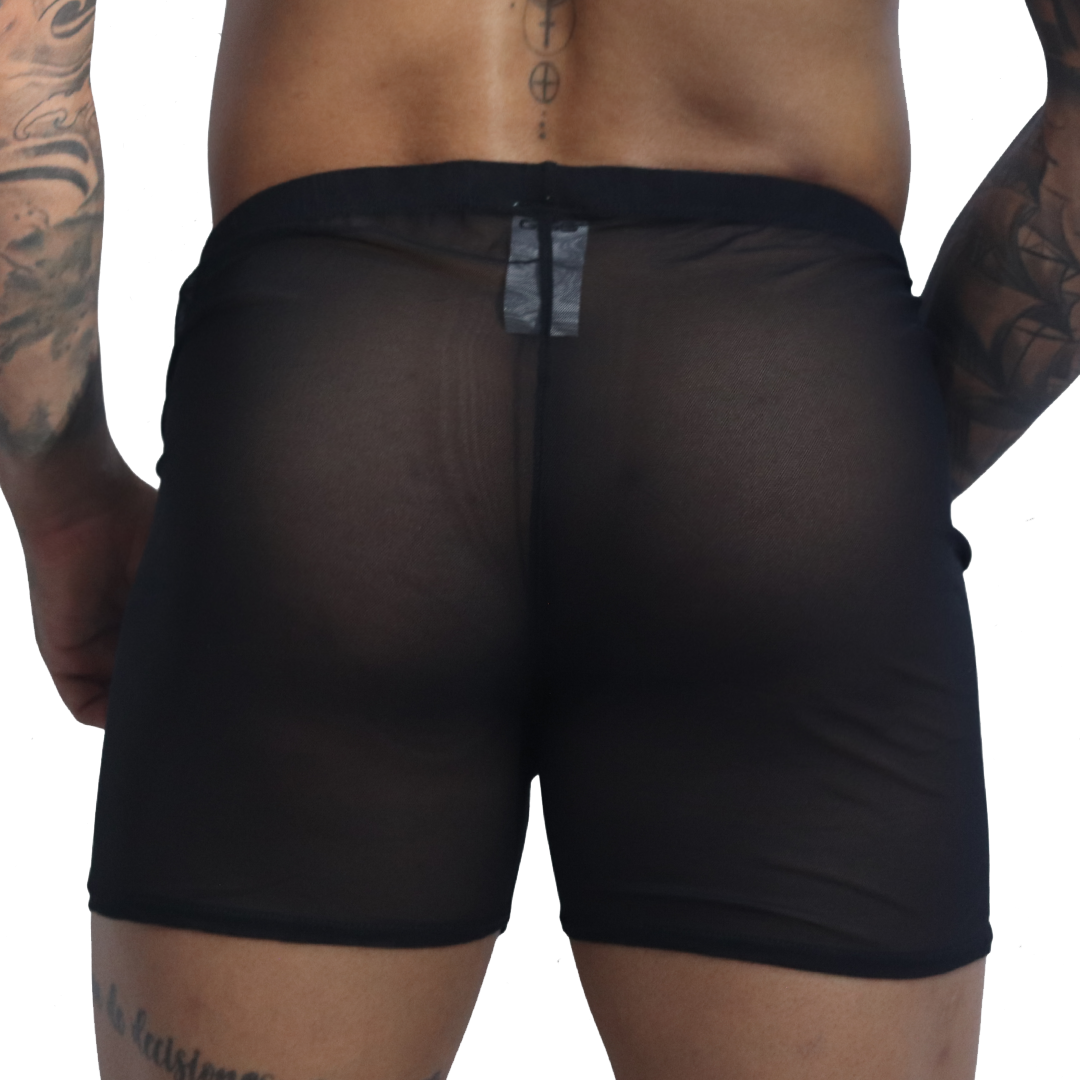 Spectrum Black Hot Shorts back view by Gigo Underwear