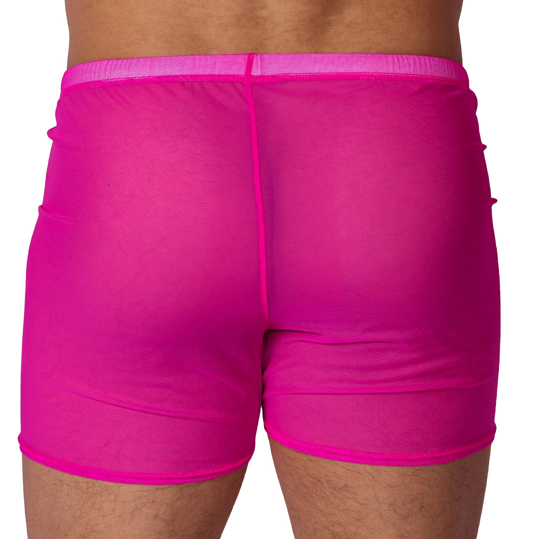 Spectrum Fuchsia Hot Shorts back view by Gigo Underwear