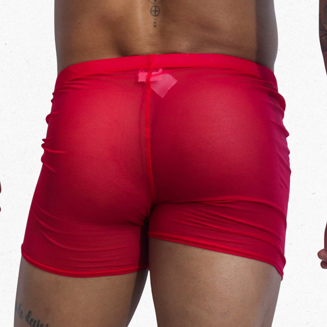 Spectrum Red Hot Shorts back view by Gigo Underwear