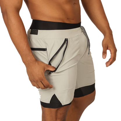 Sporty Gray Short front view by Gigo Underwear