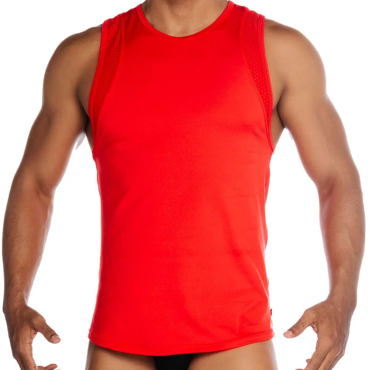 STRECH RED TANK - Gigo Underwear & MensWear