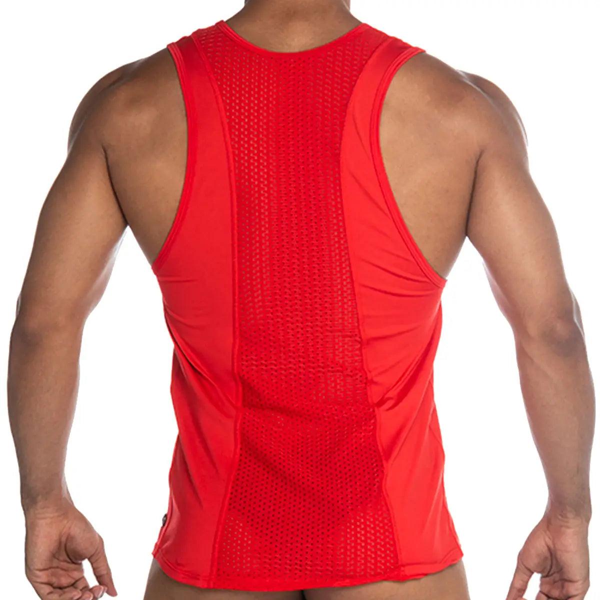STRECH RED TANK - Gigo Underwear & MensWear