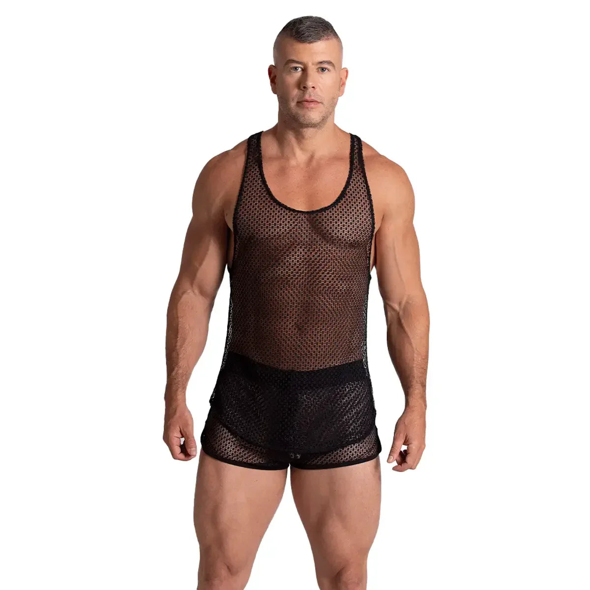 Striking Tank on model by Gigo Underwear