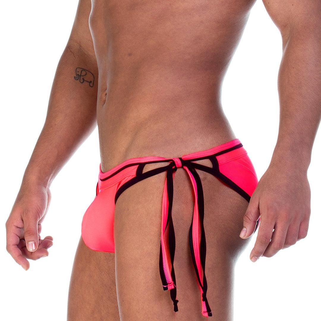 STRIP PINK SWIM BRIEF - Gigo Underwear & MensWear