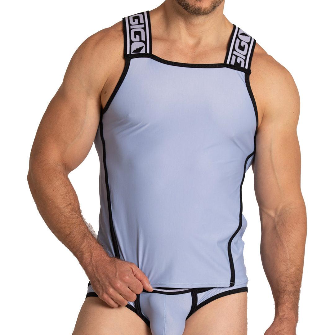 STYLE BLUE TANK - Gigo Underwear & MensWear
