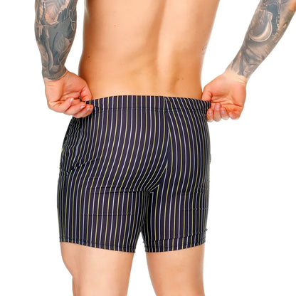 Sultan Black Beachwear back view by Gigo Underwear