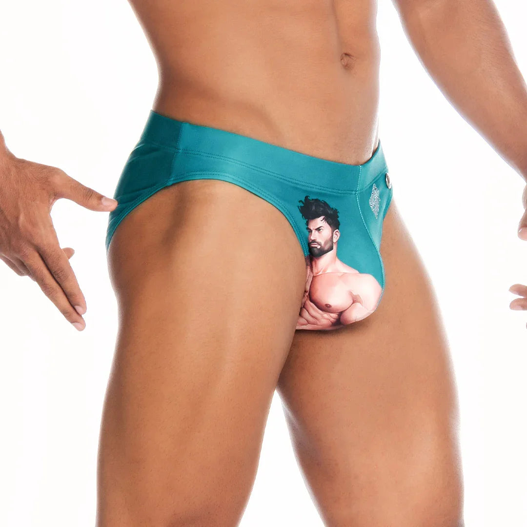 Super Daddy Blue Swim Brief by Gigo Underwear
