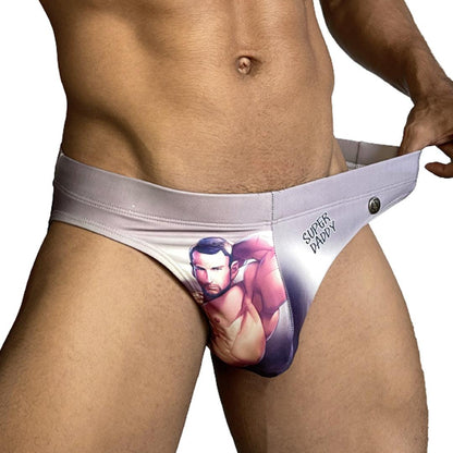 SUPER DADDY BROWN SWIM BRIEF - Gigo Underwear & MensWear