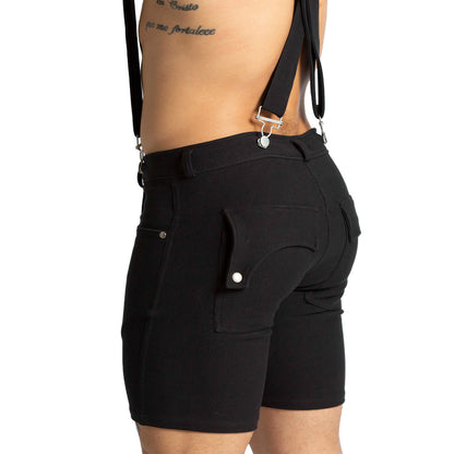 SUSPENDERS BLACK SHORT - Gigo Underwear & MensWear