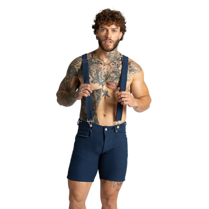 SUSPENDERS BLUE SHORT - Gigo Underwear & MensWear