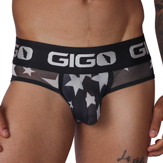 Star White Brief by Gigo Underwear