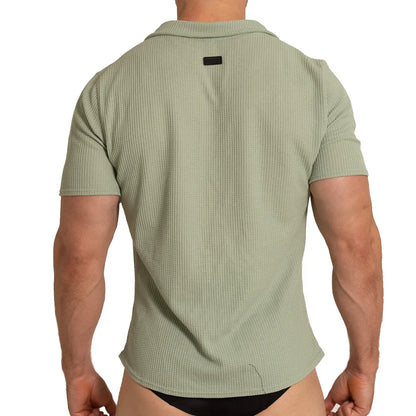 Tissue Green Shirt on model by Gigo Underwear
