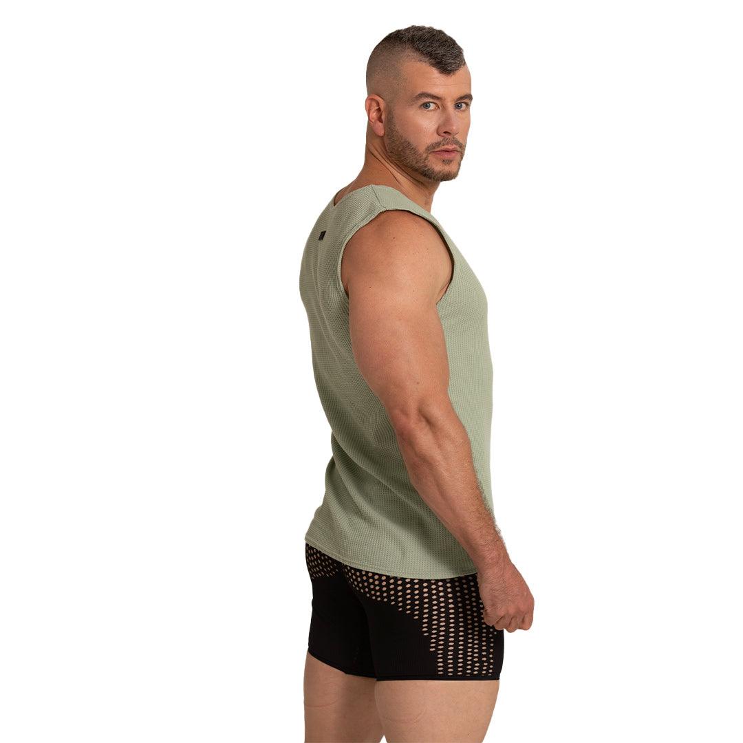 TISSUE GREEN TANK - Gigo Underwear & MensWear