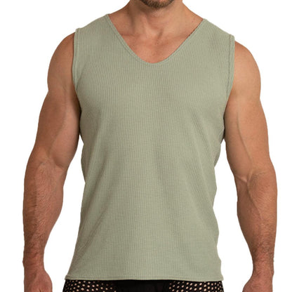 TISSUE GREEN TANK - Gigo Underwear & MensWear