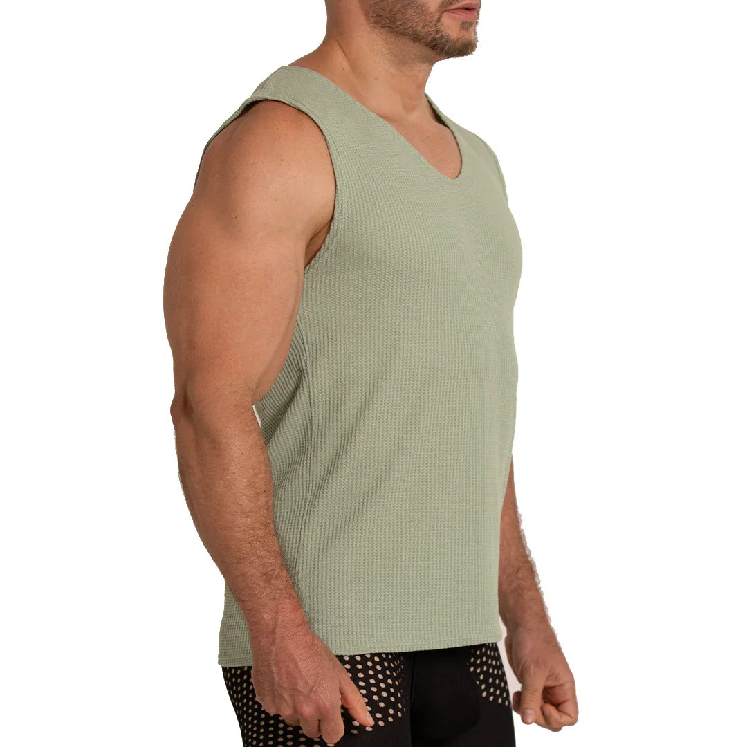 Tissue Green Tank back view by Gigo Underwear